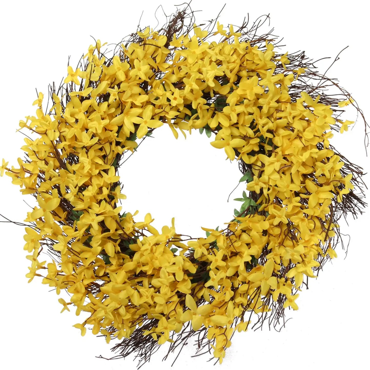 Artificial Forsythia Wreath 22" Faux